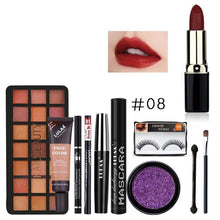 Load image into Gallery viewer, LULAA 8Pcs Professional Make up Set Makeup Kit Lipstick Eyeshadow Eyeliner Mascara Eyebrow pencil Concealer with Cosmetic Bag