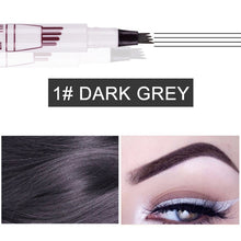 Load image into Gallery viewer, Microblading Tattoo Eyebrow Ink Pen Fork Tip Sketch Enhancer Waterproof Eye Brow Makeup Pencil Hot Mdf