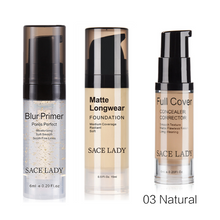 Load image into Gallery viewer, SACE LADY Professional Makeup Set Face Base Primer + Matte Foundation + Concealer Full Cover Make Up Oil-control Cosmetic