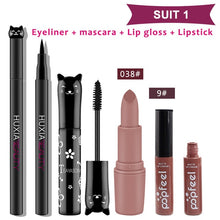 Load image into Gallery viewer, Beauty Makeup Sets Cosmetics Cat Series Long Thick Black Mascara Eyeliner Long Lasting Matte Lipstick Moisture Lip Gloss