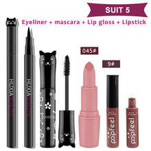 Load image into Gallery viewer, Beauty Makeup Sets Cosmetics Cat Series Long Thick Black Mascara Eyeliner Long Lasting Matte Lipstick Moisture Lip Gloss
