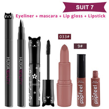 Load image into Gallery viewer, Beauty Makeup Sets Cosmetics Cat Series Long Thick Black Mascara Eyeliner Long Lasting Matte Lipstick Moisture Lip Gloss