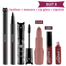 Load image into Gallery viewer, Beauty Makeup Sets Cosmetics Cat Series Long Thick Black Mascara Eyeliner Long Lasting Matte Lipstick Moisture Lip Gloss
