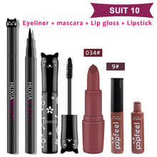 Load image into Gallery viewer, Beauty Makeup Sets Cosmetics Cat Series Long Thick Black Mascara Eyeliner Long Lasting Matte Lipstick Moisture Lip Gloss