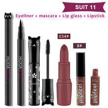 Load image into Gallery viewer, Beauty Makeup Sets Cosmetics Cat Series Long Thick Black Mascara Eyeliner Long Lasting Matte Lipstick Moisture Lip Gloss