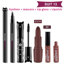 Load image into Gallery viewer, Beauty Makeup Sets Cosmetics Cat Series Long Thick Black Mascara Eyeliner Long Lasting Matte Lipstick Moisture Lip Gloss