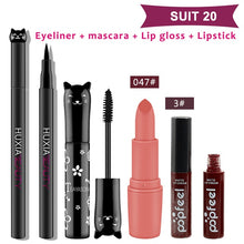 Load image into Gallery viewer, Beauty Makeup Sets Cosmetics Cat Series Long Thick Black Mascara Eyeliner Long Lasting Matte Lipstick Moisture Lip Gloss