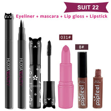 Load image into Gallery viewer, Beauty Makeup Sets Cosmetics Cat Series Long Thick Black Mascara Eyeliner Long Lasting Matte Lipstick Moisture Lip Gloss