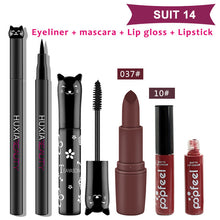 Load image into Gallery viewer, Beauty Makeup Sets Cosmetics Cat Series Long Thick Black Mascara Eyeliner Long Lasting Matte Lipstick Moisture Lip Gloss