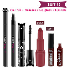 Load image into Gallery viewer, Beauty Makeup Sets Cosmetics Cat Series Long Thick Black Mascara Eyeliner Long Lasting Matte Lipstick Moisture Lip Gloss