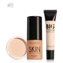 Load image into Gallery viewer, FOCALLURE Makeup Set Professional 3Pcs Make up Cosmetics Kit with Concealer Cream Foundation Cream and Setting Powder