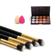 Load image into Gallery viewer, Pro Makeup Sets 15 Color Concealer Palette +4pcs makeup Brushes+2pcs Sponge Puff Face Cosmetics Makeup Tool Kit
