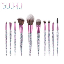 Load image into Gallery viewer, 1 set make up tool set 15 Color Face Makeup Cosmetic Concealer Palette $ Wood Handle Flat Angled Brush kit Makeup Sets